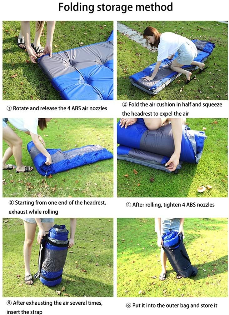 On-Board Automatic Inflatable Mattress SUV Special Car Mid-Bed Trunk Travel Bed Air-Cushion Bed Self-Driving Sleep Cushion (Color: Blue-Gray)