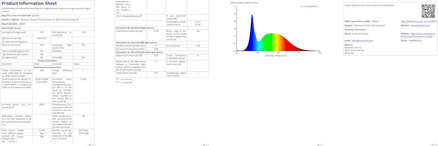 LED Construction Spotlight, Two Floodlights On Telescopic Tripod