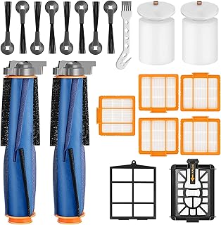 Replacement Parts for Shark AI AV2501S AV2501AE RV2502AE AV2511AE RV2410WD RV2610WA RV2610WD RV2620WD, Robot Vacuum Accessories Kit with Main Roller Brush Filter Sweep Side Brushes
