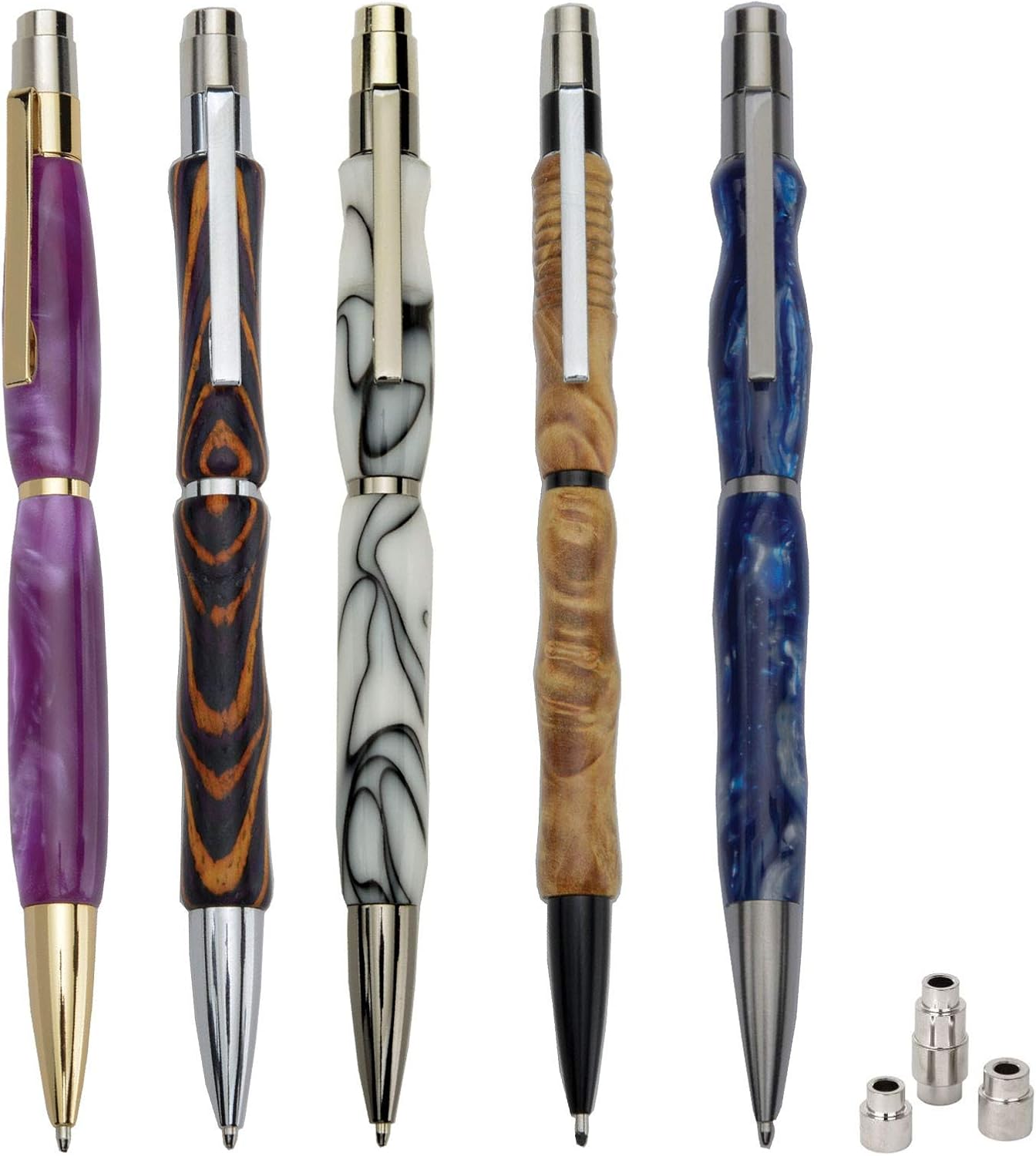 Penn State Industries PKDUSLIMSS DuraClick Slim EDC Click Ballpoint Pen Kit Starter Package Woodturning Project