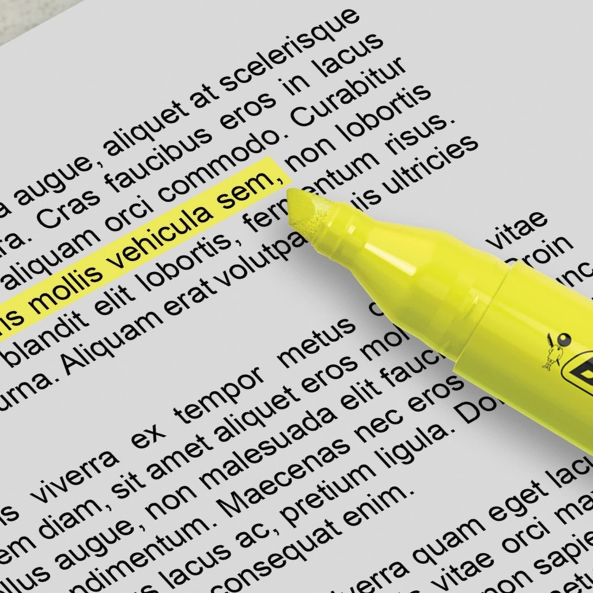 BIC Markery do linii, końcówka dłuta, żółta, 5-pak