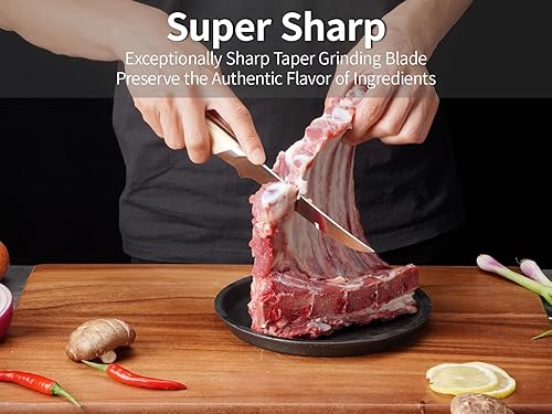 Miniatura 2 de Cuchillo para deshuesar Cuchillo de filete de chef de cocina de 6 pulgadas Hoja de acero inoxidable de alto carbono súper afilada para recortar