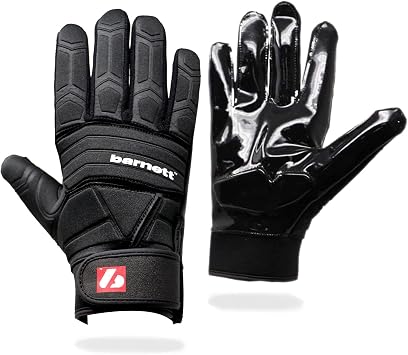 Pro Football Linemen Gloves, OL, DL, Black by barnettsports