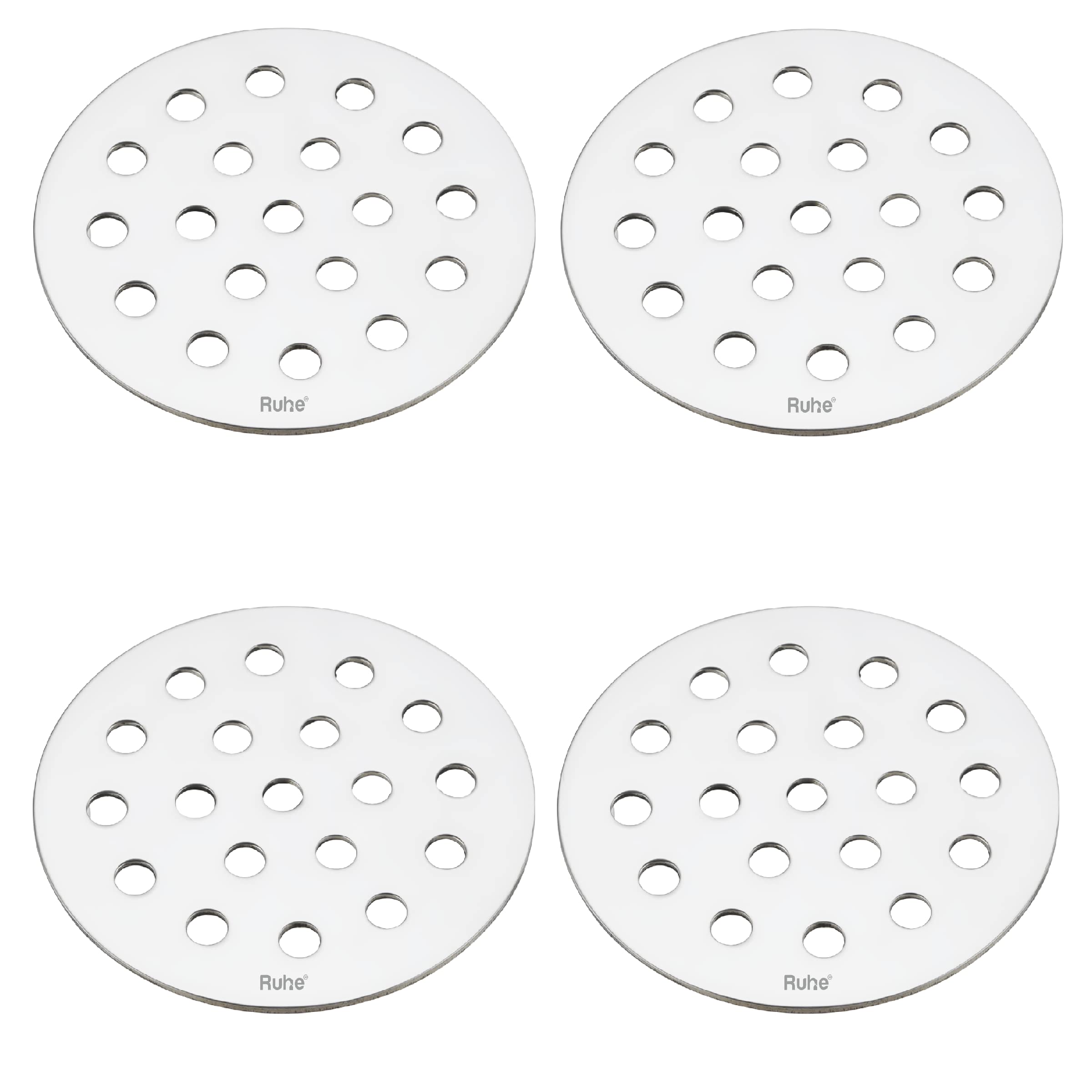 Ruhe® Plain Polka 3inch Floor Drainer | Premium Grade Stainless Steel Plain Polka Floor Drainer/Jali (3 Inches) (Pack of 4) (B0BMXBRB5C) Amazon Price History, Amazon Price Tracker