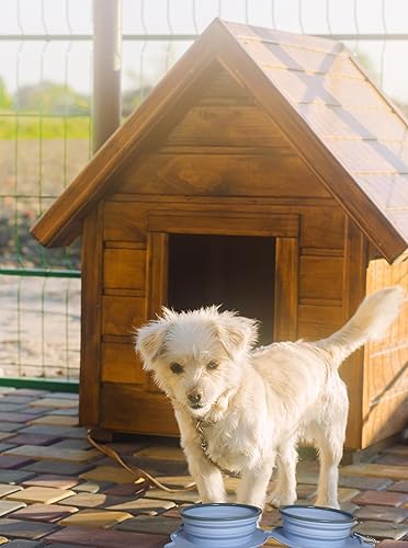 Miniatura 7 de Good Dog - Cuencos dobles plegables para perros, bordes reforzados duraderos, cuencos de comida y agua de viaje, cuenco plegable para alimentación
