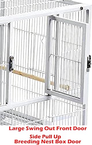 Miniatura 10 de 123 - Combo de centro apilador dividido criador cría de pájaros jaula doble rodante para aviarios, canarios, cacatúas, agapornis, pinzones,