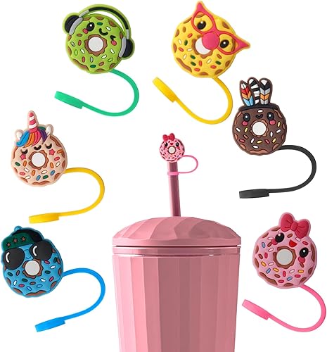 6 tapas reutilizables para popotes de 8 a 0.394 in, tapas para popotes de 0.315-0.394 in, tapas para accesorios de taza