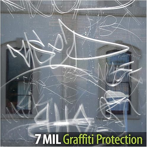 Miniatura 5 de BDF AG7M - Película protectora de grafiti para ventana, 7 mil, transparente (36 pulgadas x 50 pies)