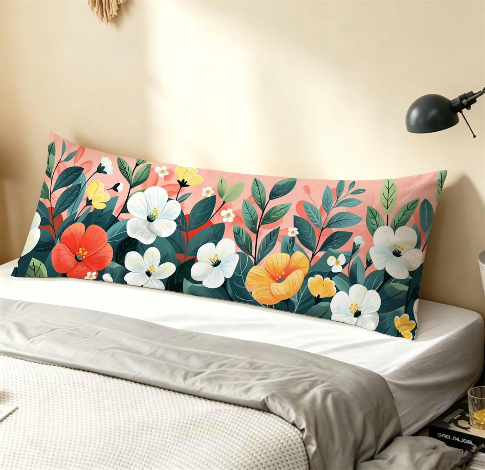 Fodera Cuscino 55 x 160 cm, Aiuola-1 Lino Cuscini per Divano Letto,
