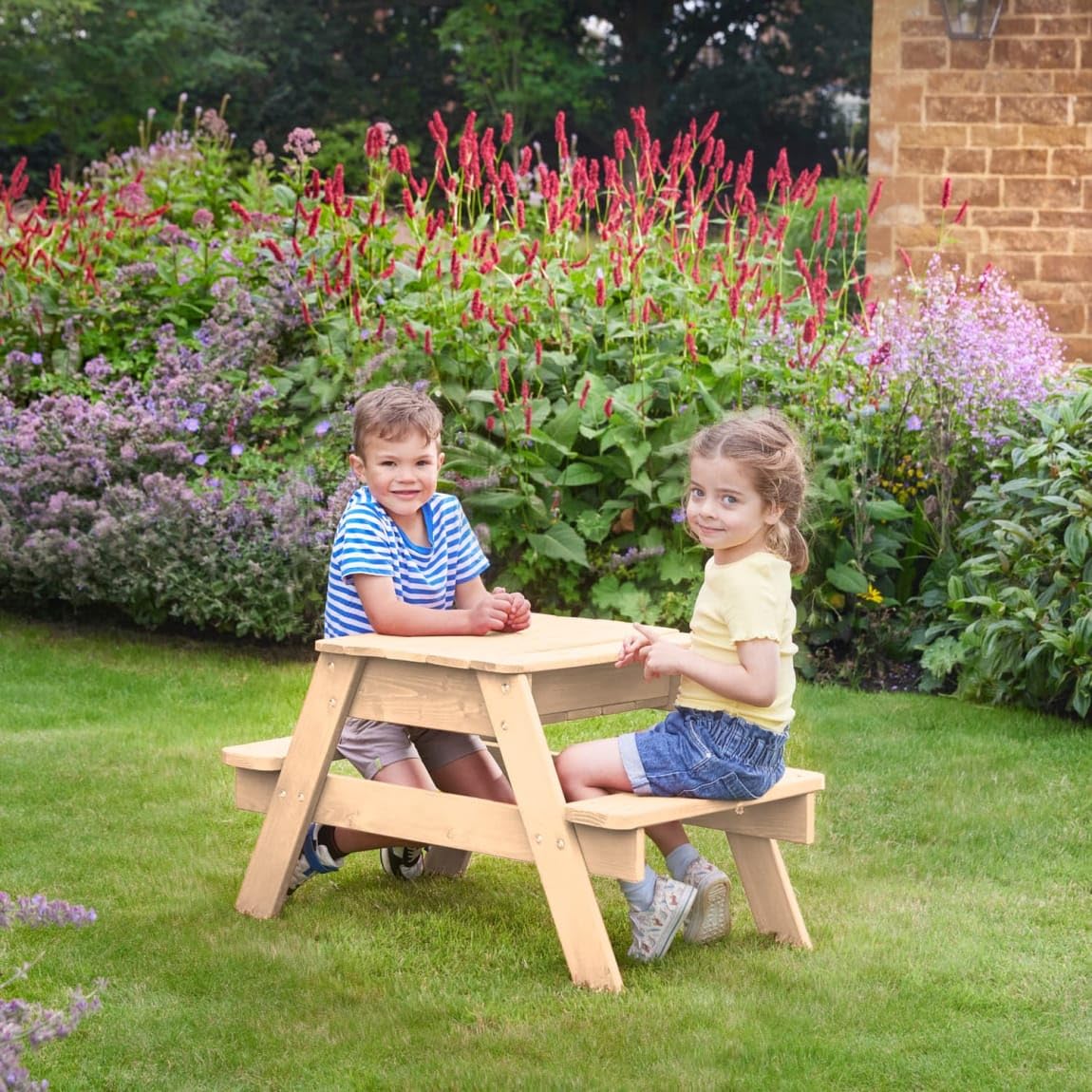 AJ 3-in-1 Junior Sand & Water Bench Activity Play Picnic Table Picnic Table and Sandpit Removable lid