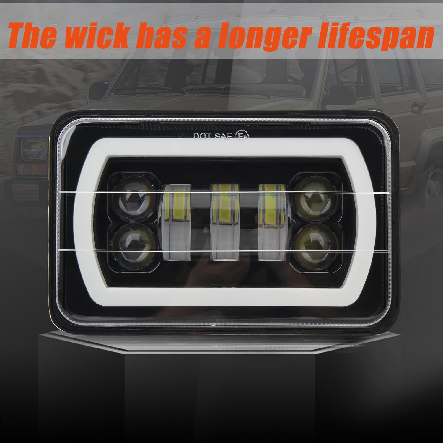 Compatible with XR250 XR400 XR650 Suzuki DRZ Universal Motorcycle 55W LED Headlight Wick DRL Lamp Turn Signal Modification Accessories