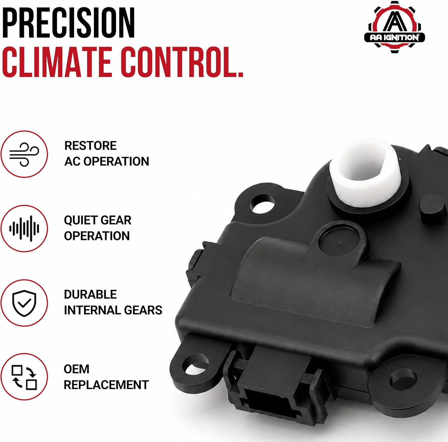 HVAC Air Blend Door Actuator Heater - Compatible with Chevrolet Impala 2004-2013 Vehicles - 1573517, 1574122, 15844096, 22754988, 52409974, 604-108, 15-74122, 604108 - Temperature Air Door Impala