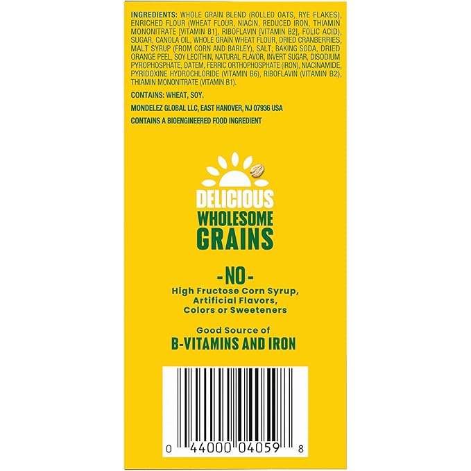 Galletas belVita Breakfast Bars Sabor Cranberry Orange, 30 Paquetes miniatura 3