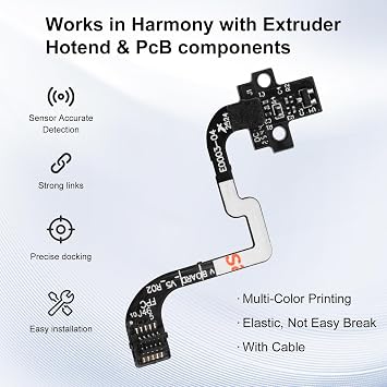 Bambu P2S押出機ギアアセンブリ用 P2シリーズフィラメントセンサー用 BambuLabツールヘッドハウジング3Dプリンターフィラメントセンサーに対応
