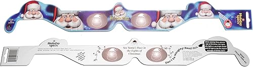 Miniatura 2 de 10 gafas de papel 3D, especificaciones navideñas, Papá Noel, a granel