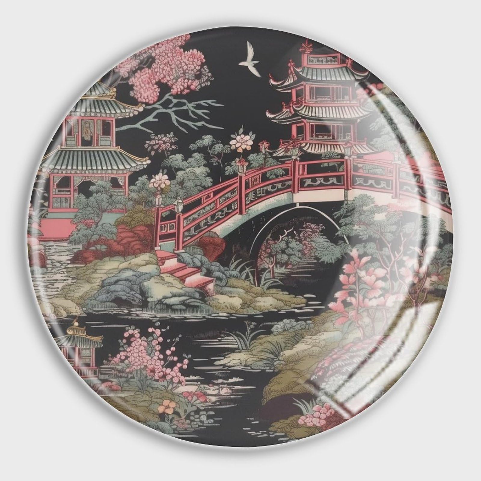 Aimants de réfrigérateur en verre chinois lot de 4 magnets pour tableau