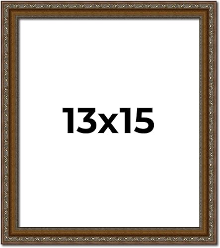 Miniatura 330 de Marco de fotos completo de madera dorada envejecida de 16 x 20 pulgadas con plexiglás acrílico UV, parte trasera de tablero de espuma y accesorios