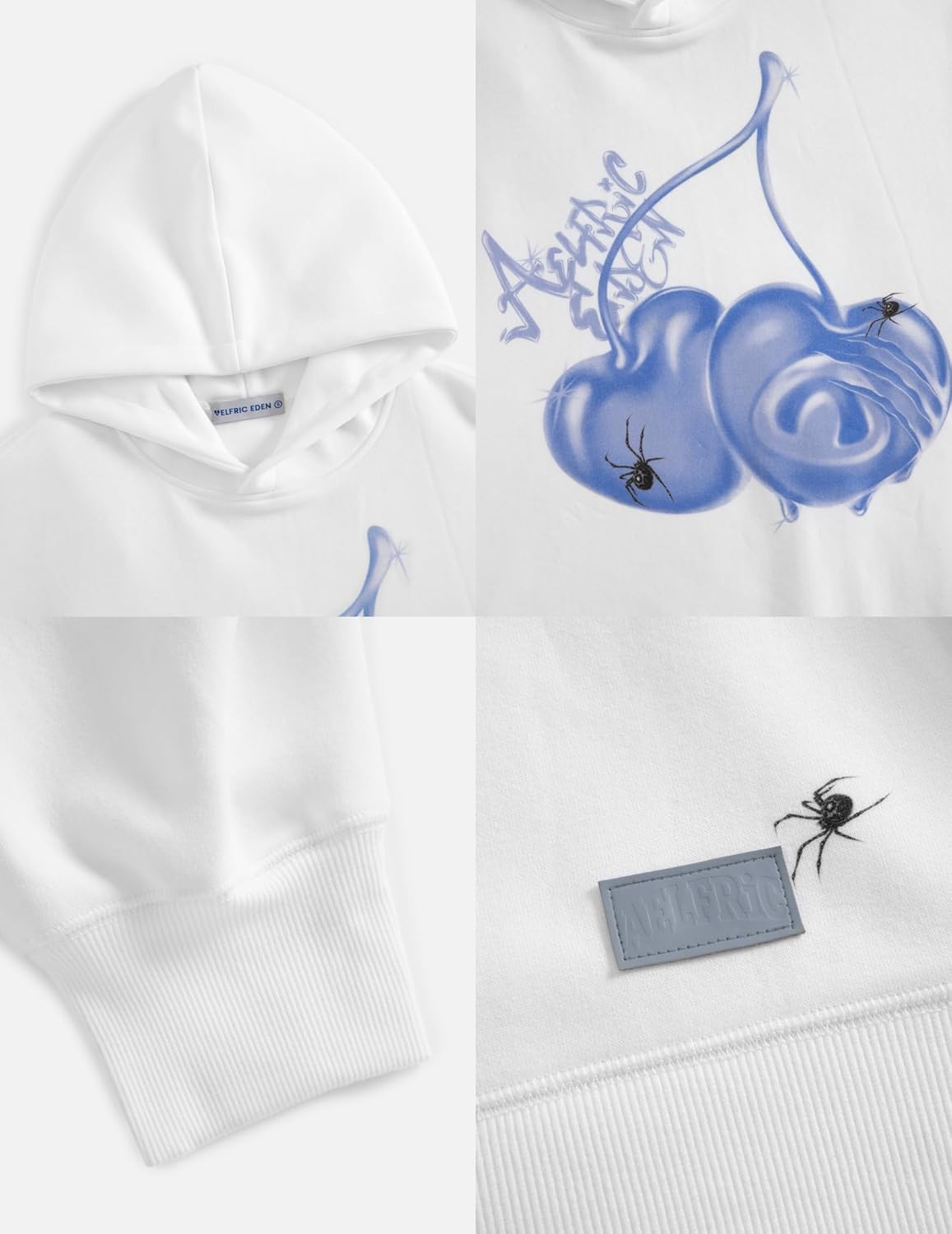 Aelfrc Eden Cherry Graphic Hoodies Unisex Oversized Boxy Pullover Hoodie Cute Long Sleeve Hooded Sweatshirt - Image 5