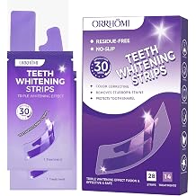 Purple Teeth Whitening Strips, 14 Treatments, Enamel Safe, Peroxide-Free