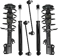 Vista 39 de Detroit Axle - Kit de suspensión de 6 piezas para Chevy GMC Silverado Sierra 1500 2007-2013 [sin suspensión electrónica] Puntales delanteros, barras