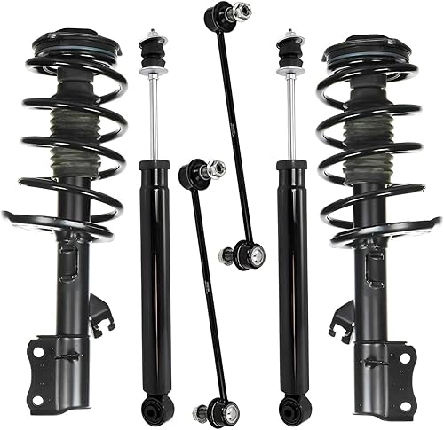 Miniatura 42 de Detroit Axle - Kit de amortiguadores de 6 puntales para Chevrolet Cruze Volt 2011-2012, puntales delanteros con resortes helicoidales barras