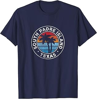 South Padre Island Texas TX Vintage Graphic Retro 70s T-Shirt