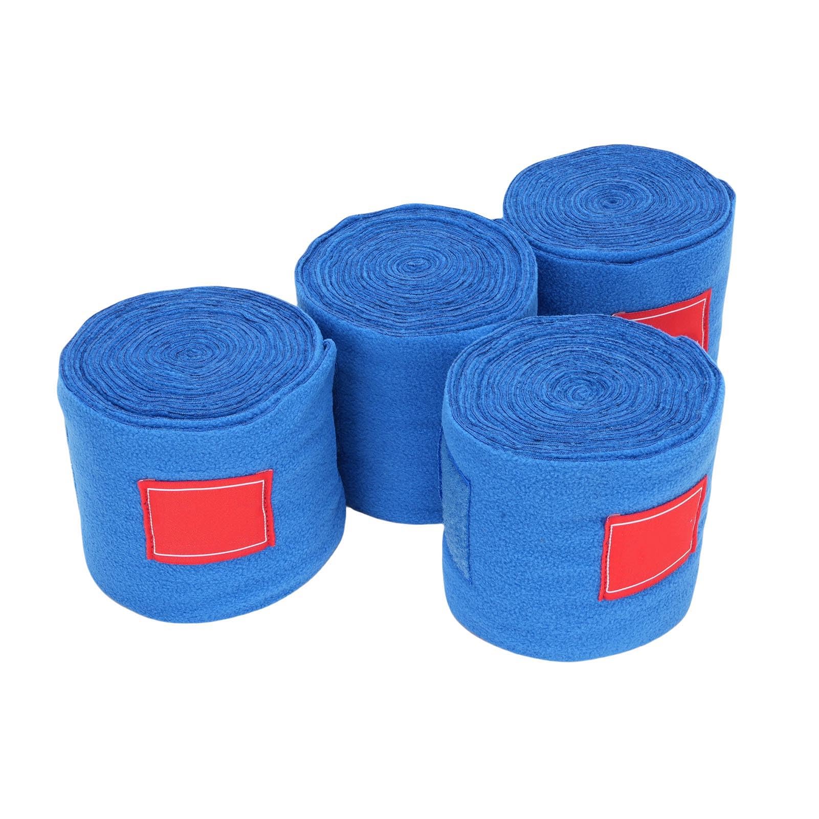 Bandage de polo pour chevaux bleu royal lot de 4 bandes de 10 cm