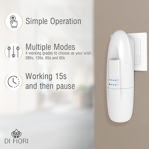 Miniatura 8 de DI FIORI - Difusor de aroma silencioso sin agua - Difusor de aceite esencial portátil, difusores a batería inalámbrico - Difusor de coche