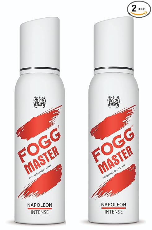 Fogg Master Intense Napoleon Perfume Body Spray, Long Lasting No Gas Deodorant for Men, 120ml (Pack of 2) at Rs. 264