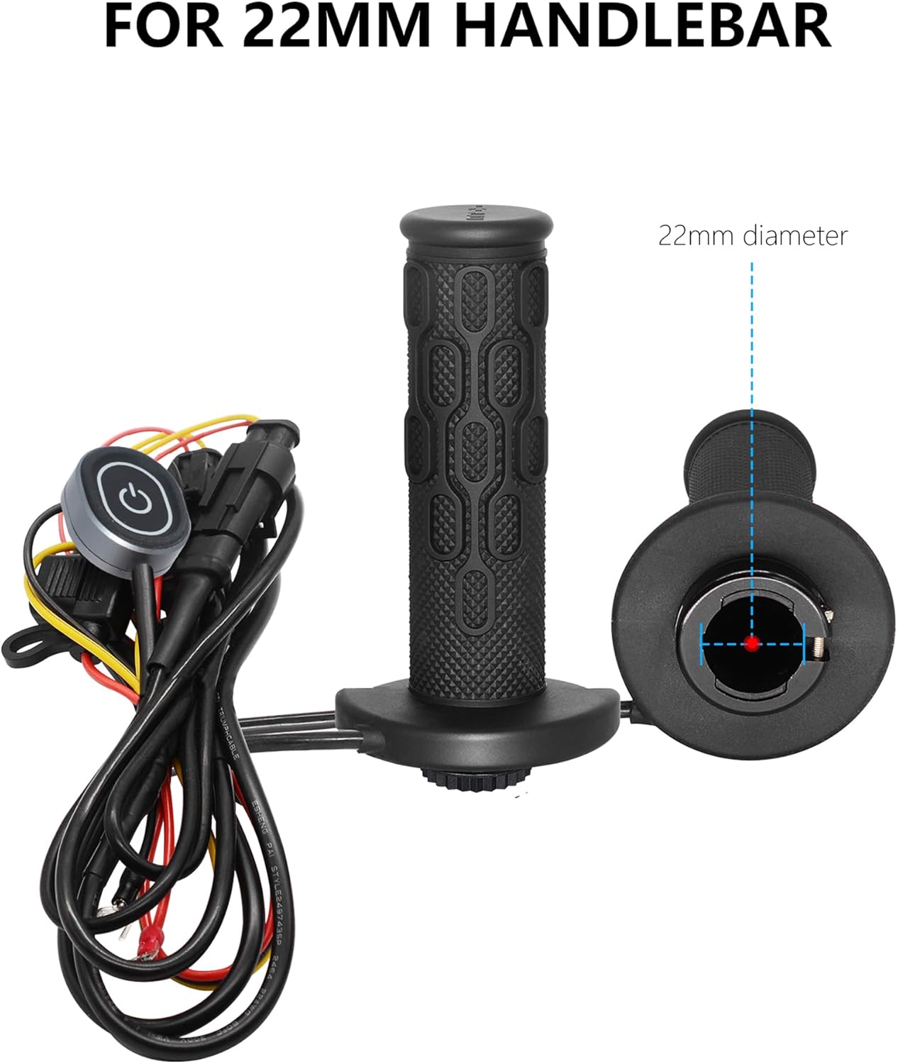 Motocross Lock-On Heated Grips, 1 Pair