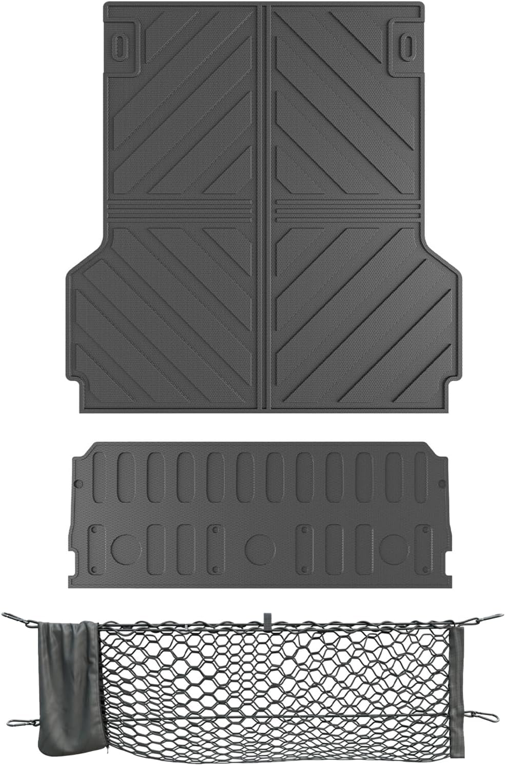 powoq Truck Bed Mat Cargo Storage Net Compatible with 2022-2026 Ford Maverick Tailgate Mat Cargo Net Replacement for 2022 2023 2024 2025 2026 Ford Maverick Accessories