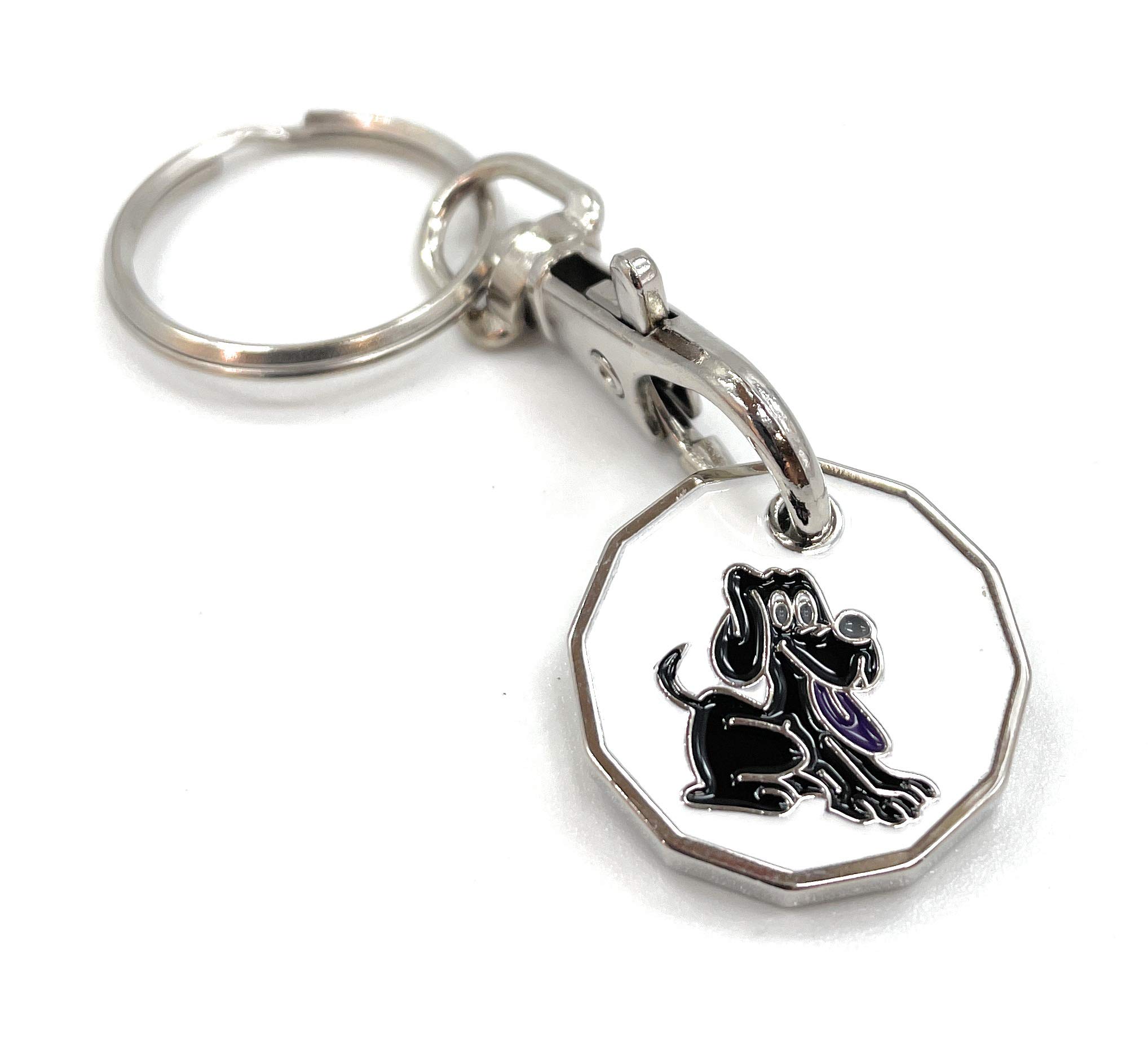 JAM2DAY Trolley Token Keyring - £1 Coin (Cute Dog)