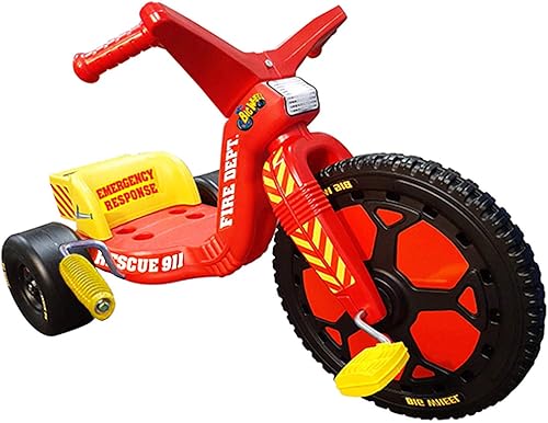 Spin-Out Racer Fire & Rescue 16 Ride On Triciclo de edición limitada 911, rojo