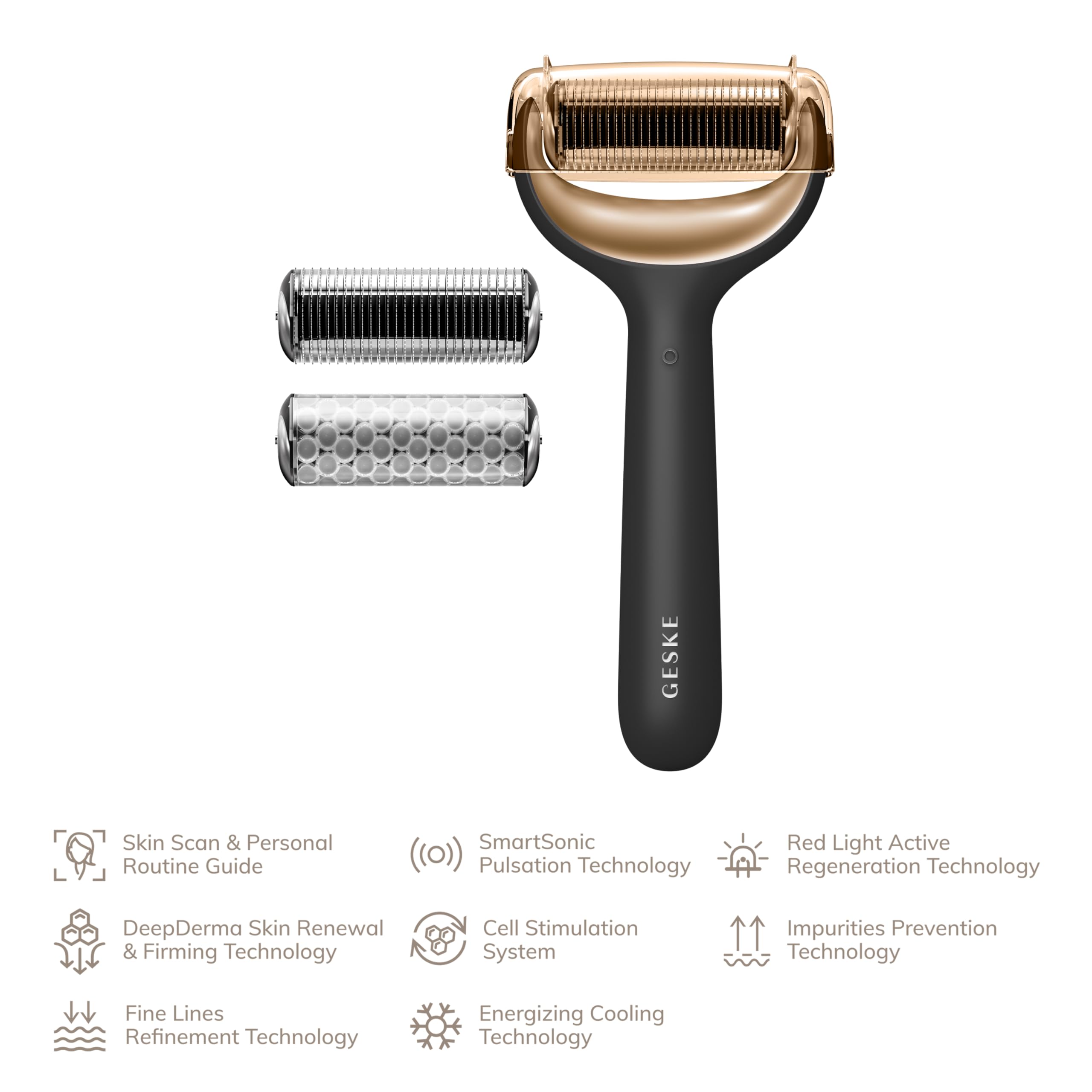 GESKE SmartAppGuided™ MicroNeedle Face & Body Roller, Gray - Image 4