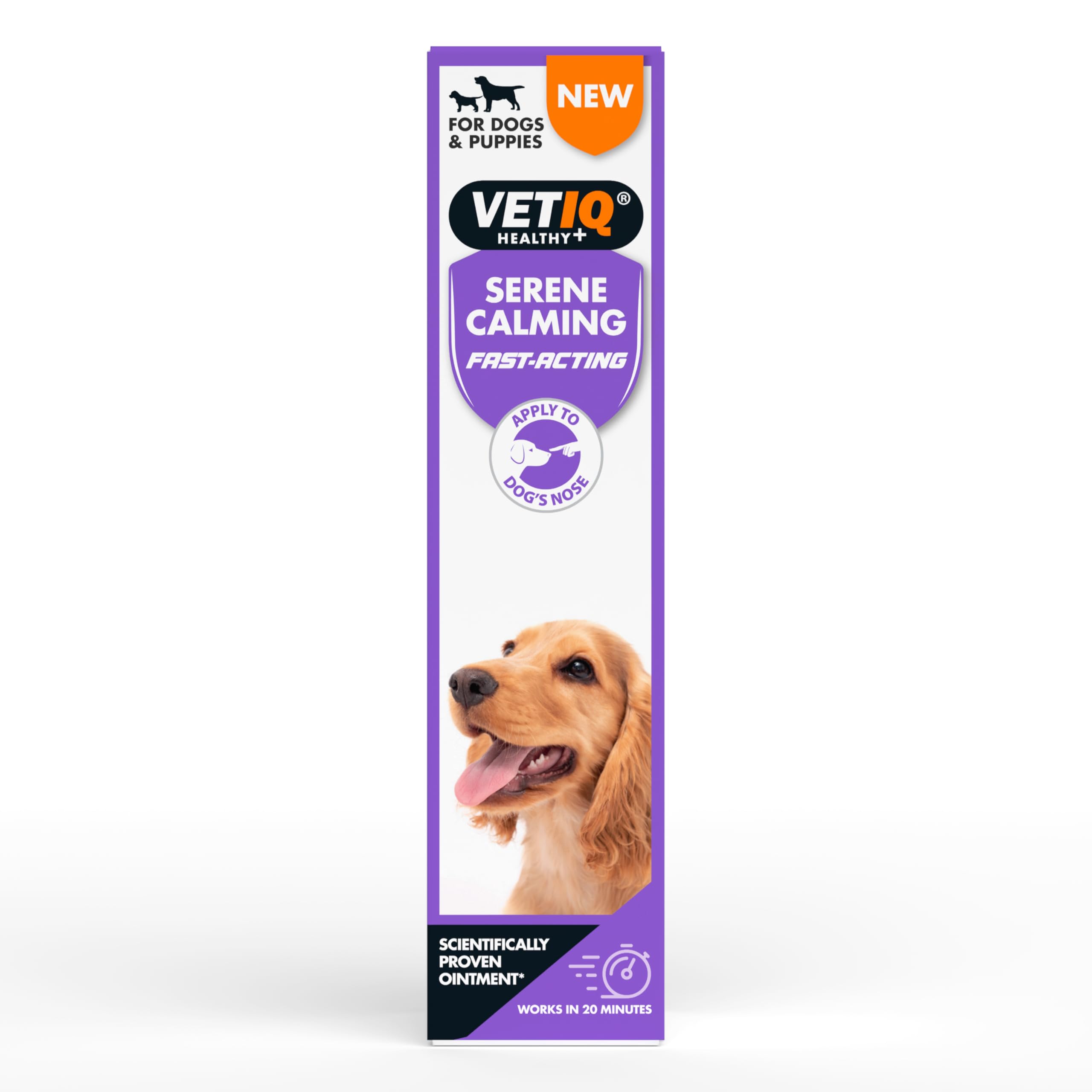 VetIQ Serene kalmerende zalf (50 g) kalmerende producten voor honden bij vuurwerk en verlatingsangst, snelle angstverlichting voor honden en puppy's
