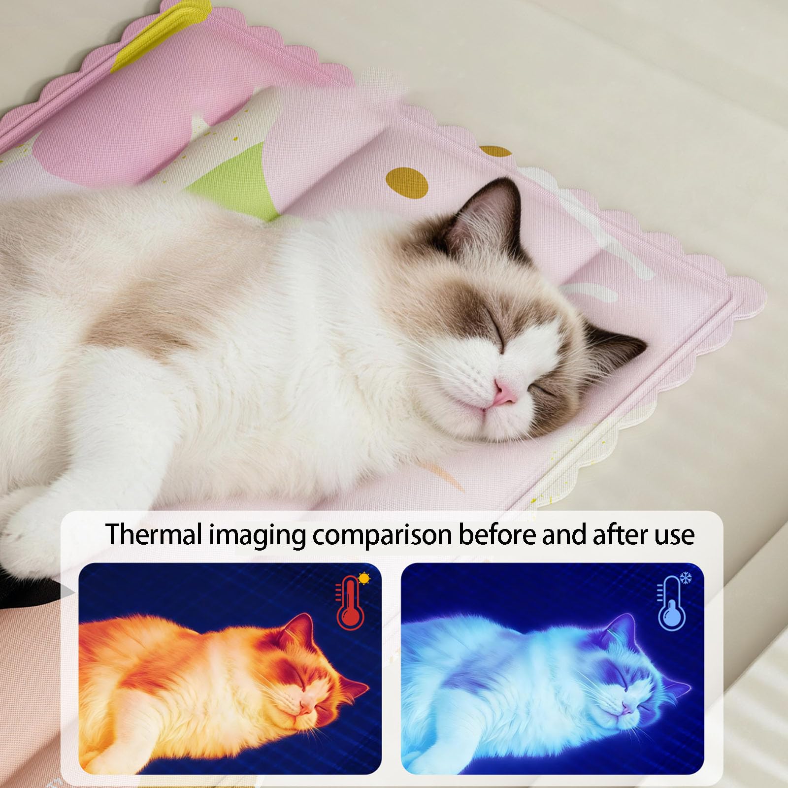 Alfombrilla refrescante para mascotas, transpirable, lavable, para verano, gatos, gatos, manta fresca para jaula y cama, tapete grande