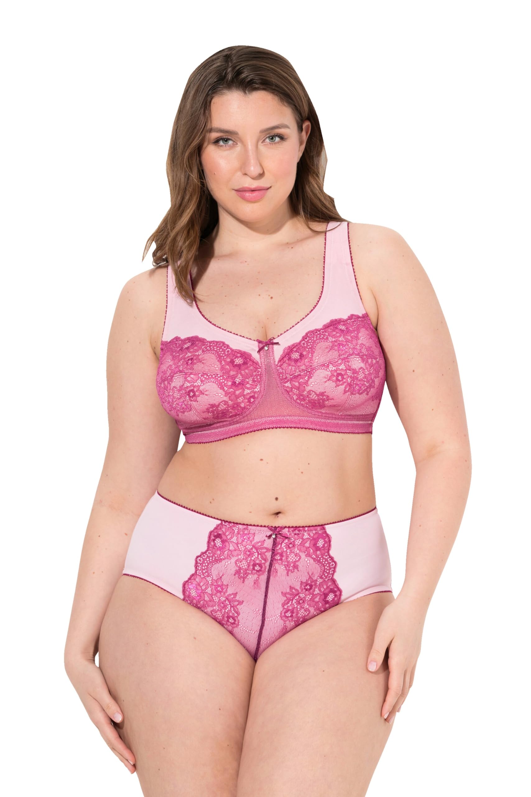 Ulla Popken Womenswear Support Bra Fuchsia 100C
