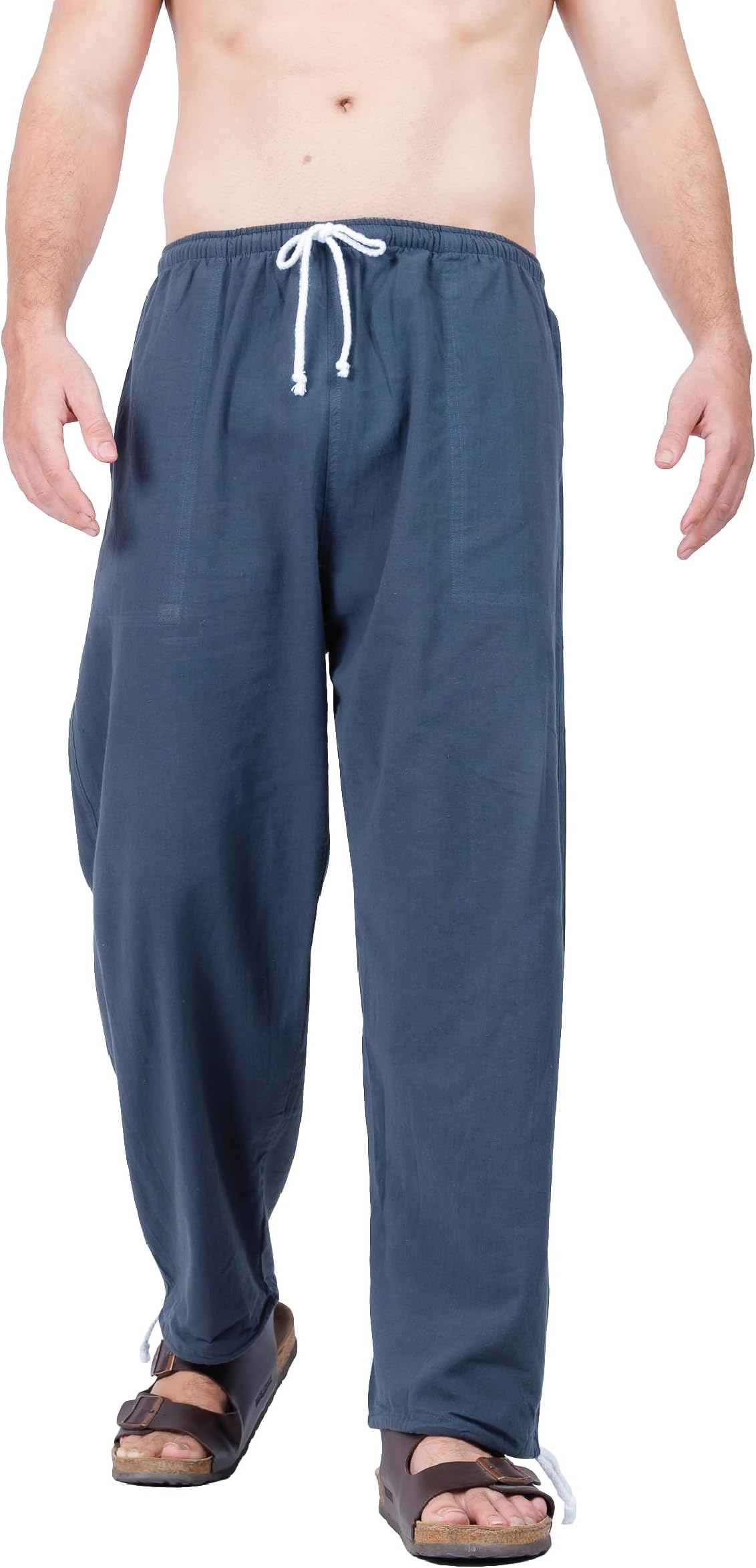 CandyHusky Men Casual Lounge Jogging Workout Yoga Pants Elastic Waist Drawstring