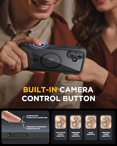 Miniatura 93 de Miracase Glass Series - Funda magnética para iPhone 15, compatible con MagSafe, de cuerpo completo, protector de pantalla de vidrio 9H integrado