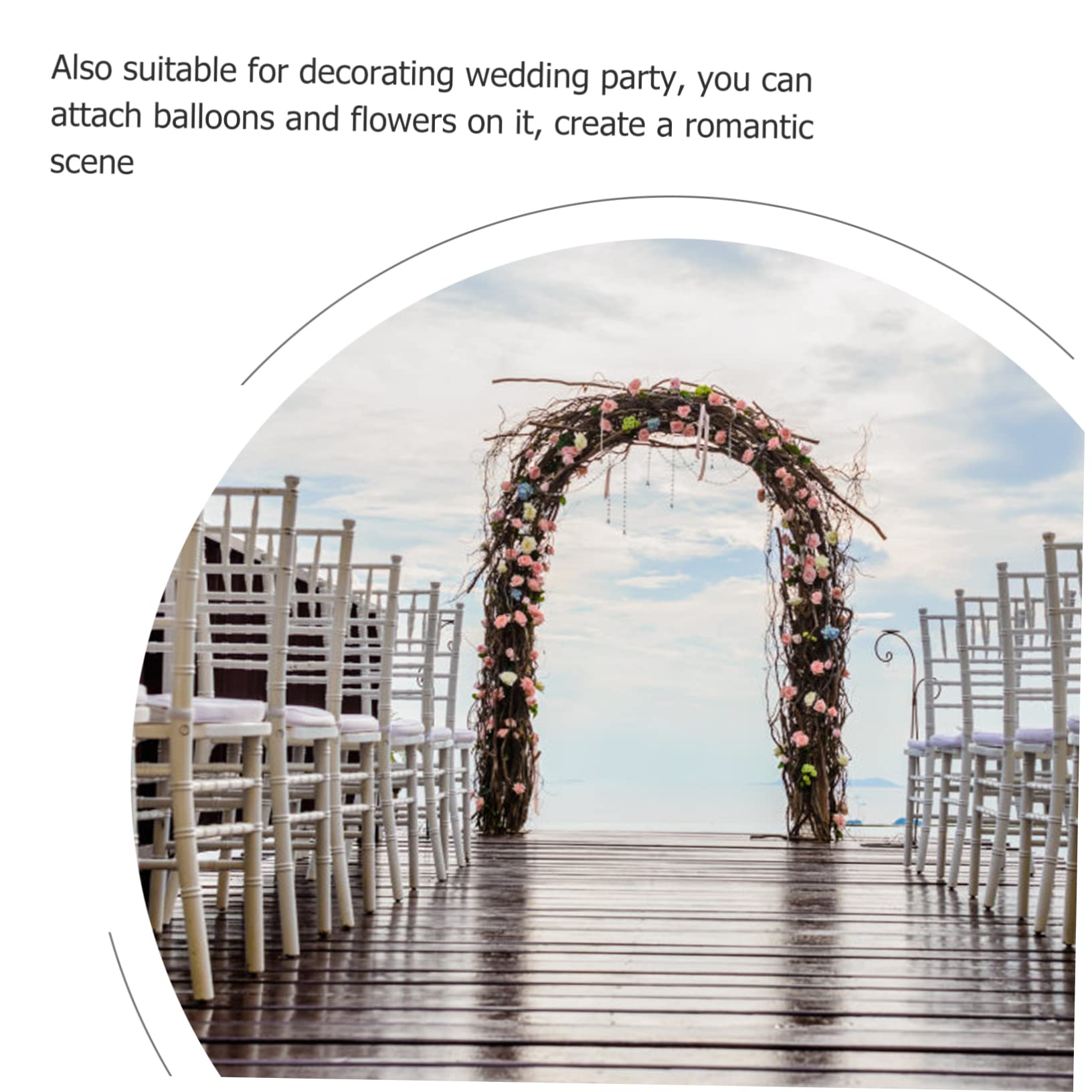 Hochzeitsbogen Gartenlaube Leichte Eisenpergola Dekorationsbogen Für Hochzeit Gartenparty Mit Abnehmbaren Abschnitten Metallbogen 80-100 Zeichen