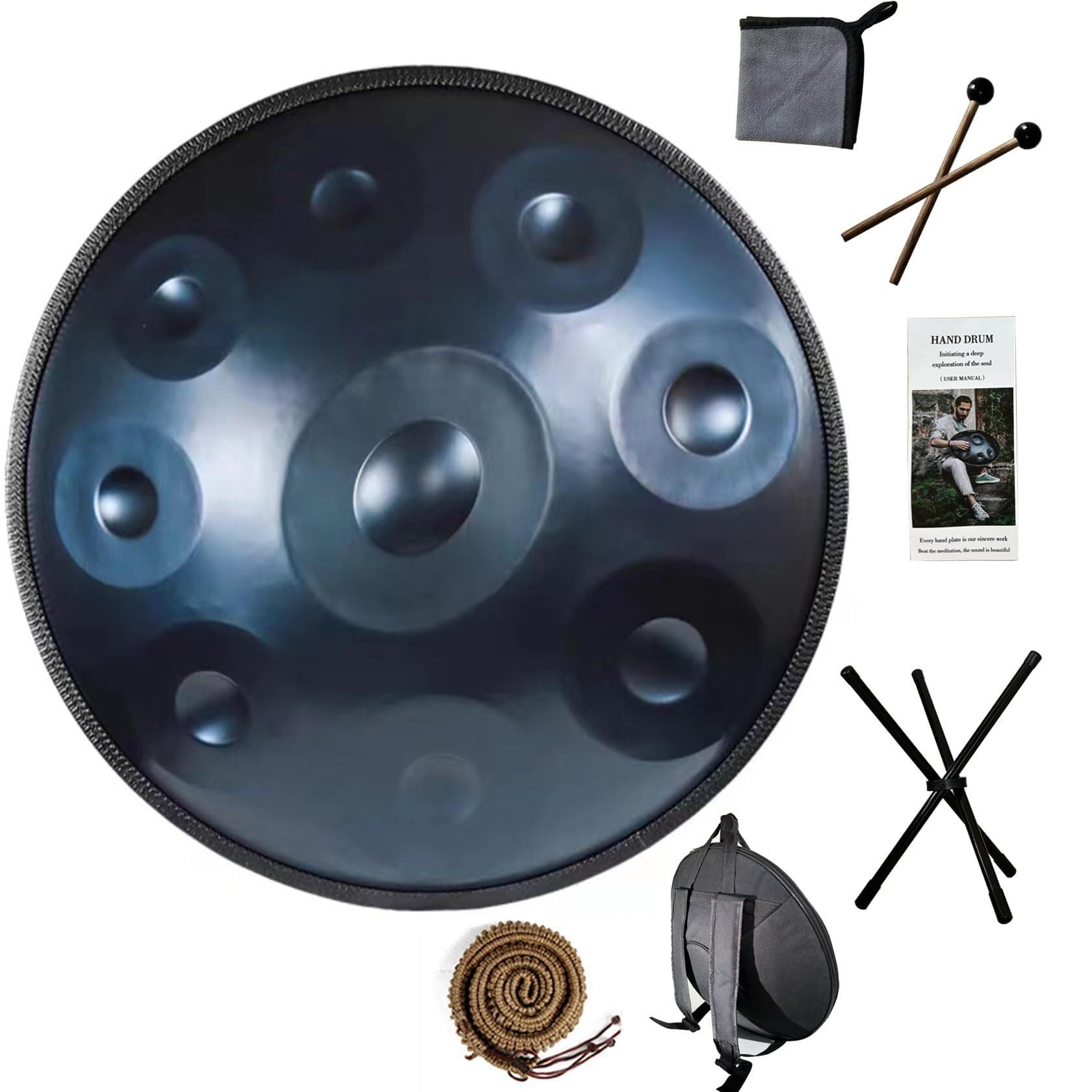 MULTI-TONAL MEDITATION AIDS: 22-Inch Steel Tongue Drum Offering 9