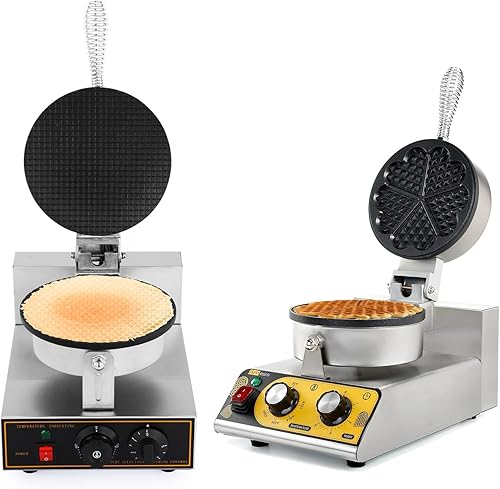 Dyna-Living Máquina de gofres en forma de corazón de 110 V 1200 W y máquina de gofres comercial de 110 V 1200 W