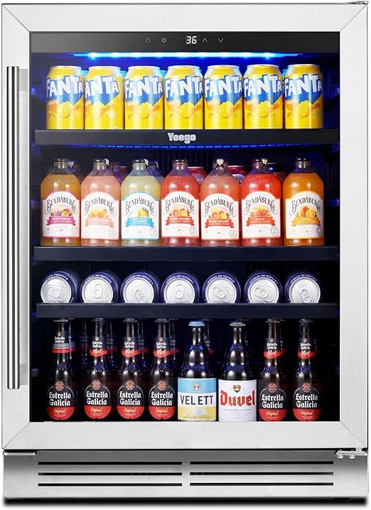 Yeego Beverage Refrigerator & Drink Fridge - 24 inch 180