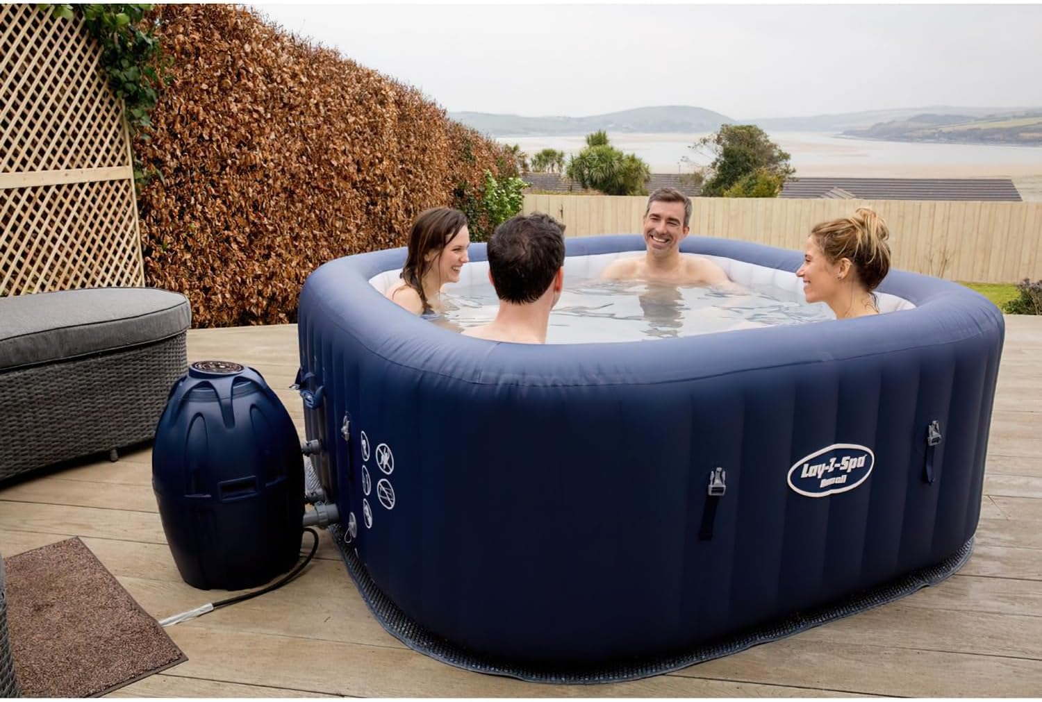 Bestway Hawaii Airjet, Gonflable Lay-Z-Spa, Bleu — vue 3