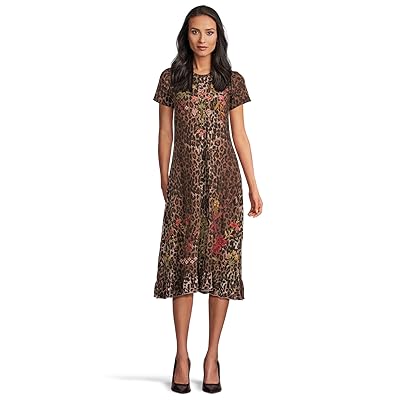 Johnny Was Short Sleeve Ruffle Hem Dress Malaya Women