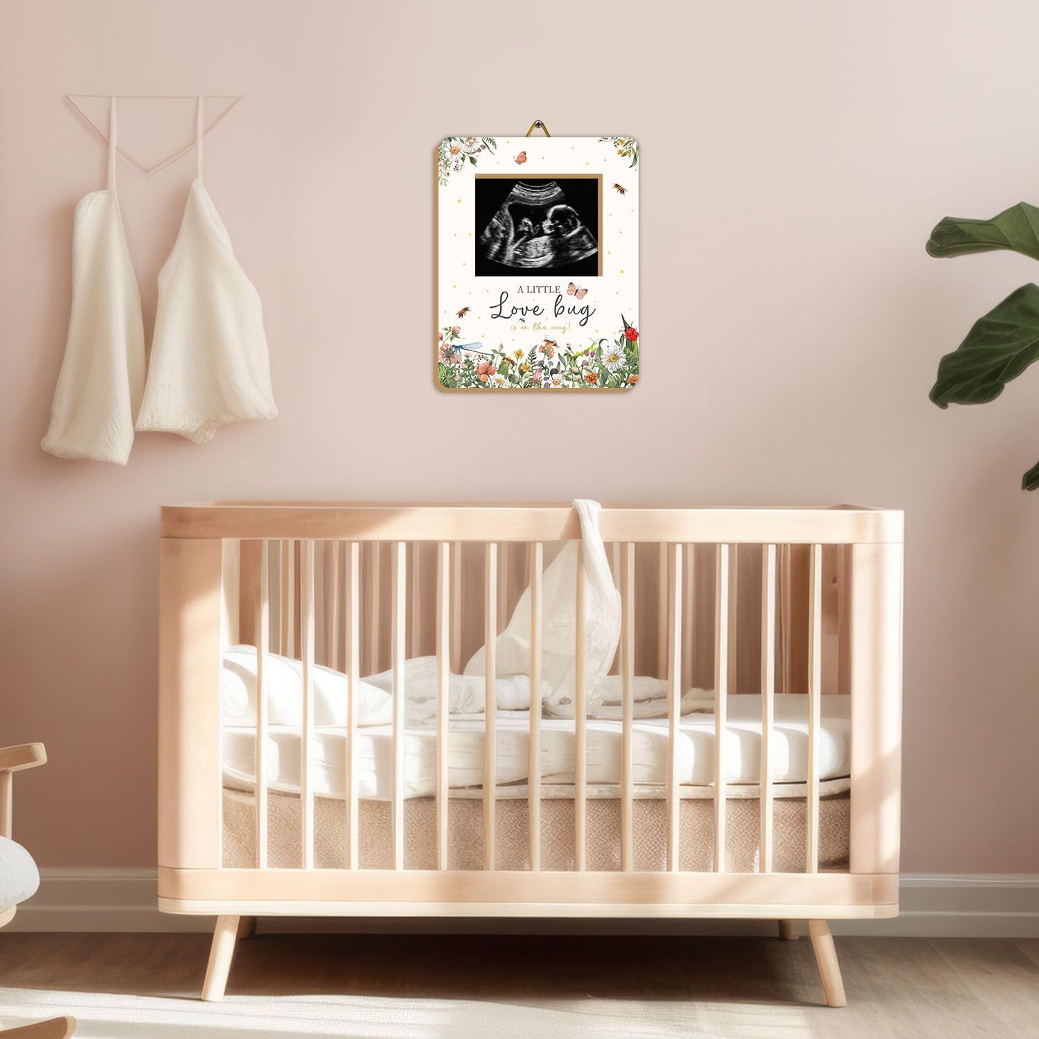 Love Bug Baby Shower Decoration Frame, A Little Love Bug Is On The Way Baby Shower Decorations, New Mom Expecting Parents-to-Be Keepsake Gifts, Pregnancy Milestone Keepsake, Gender Reveal Gifts