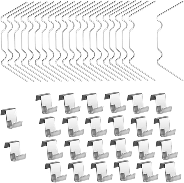 200pcs Greenhouse Clips for Glass, Stainless Steel Greenhouse Glass Clips Window Clips - 100pcs Greenhouse W Spring Clips & 100pcs Z Clips for Greenhouse Glazing Clips, Greenhouse Fixings Accessories