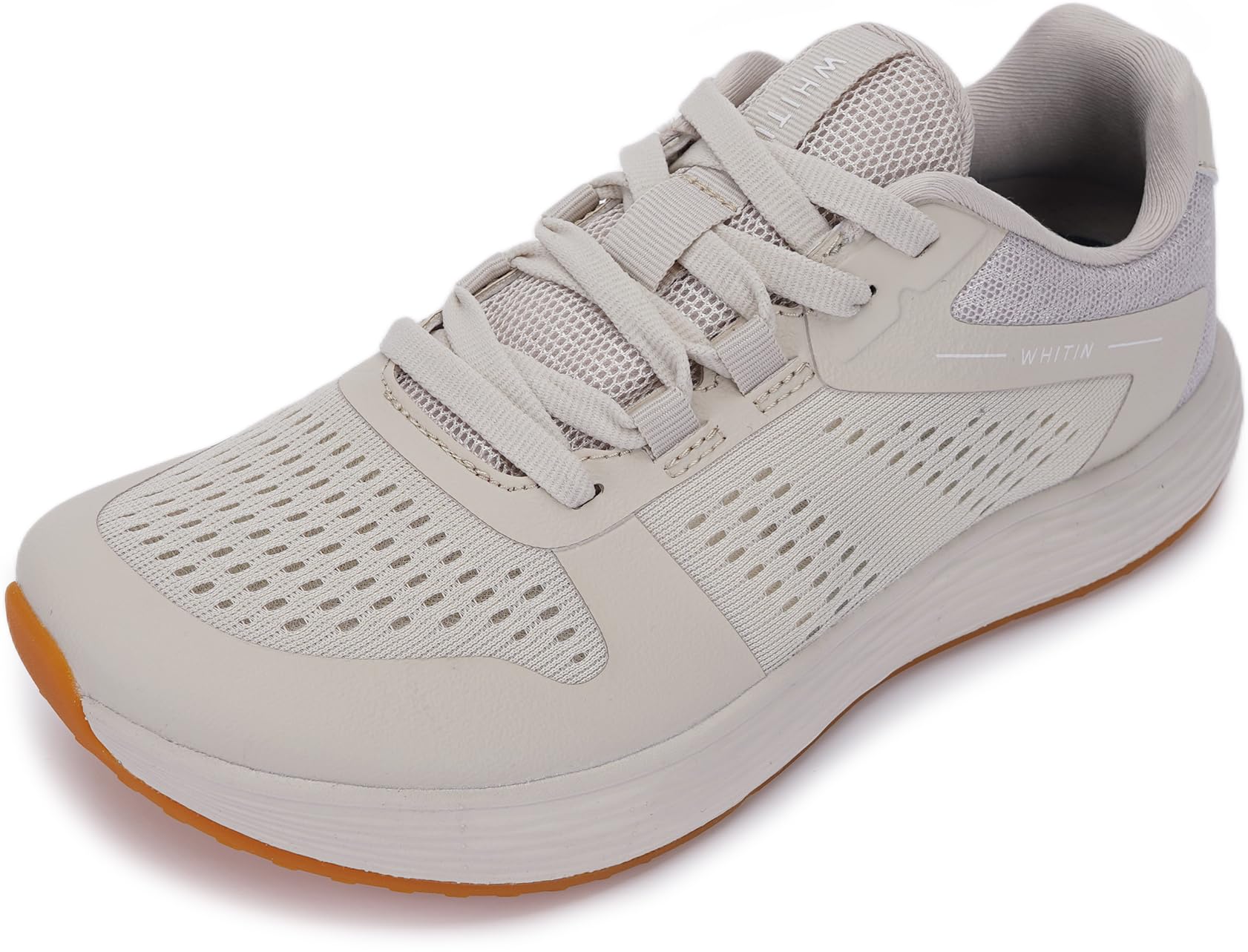 WHITIN Women's Wide Toe Box Running Shoes + Zero Drop Sole with Durable, Protective Upper Size 10 Beige 42
