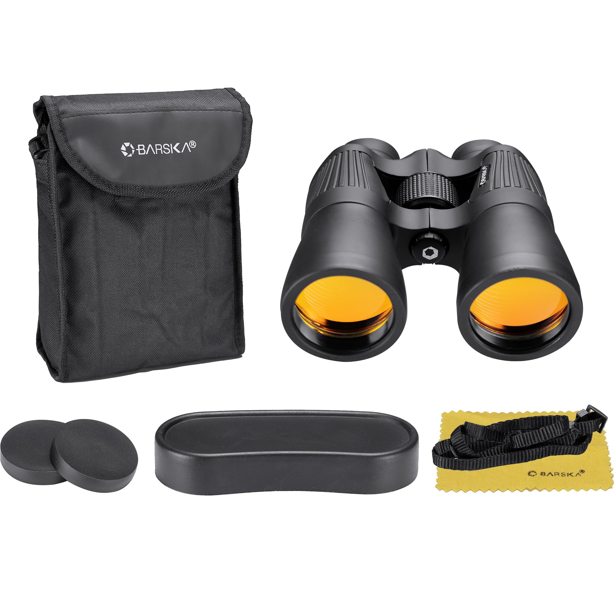 Barska X Trail Reverse Porro - Binocolo 10 x 50, con prisma di Porro, ingrandimento vario, ottiche rivestite, grandangolare, grandi obiettivi, armatura in gomma, impugnatura antiscivolo, custodia per