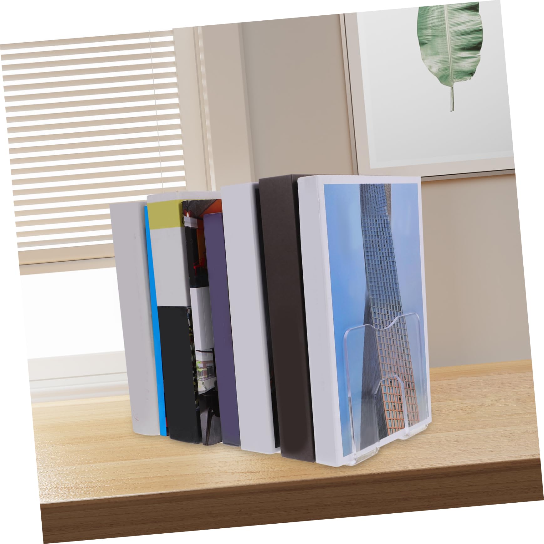 SECFOU 4pezzi Porta Documenti Trasparente Per Ufficio Organizer Da Scrivania Con Scomparti Per Libri e Documenti Rack Di Archiviazione Materiale Resistente Per Studio e Ufficio